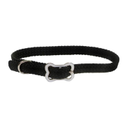 Sunburst Collar w/Bone Buckle Black 3/8x10"