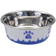 Maslow Design Bowl Paw Blue/White 13 oz