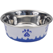 Maslow Design Bowl Paw Blue/White 28 oz