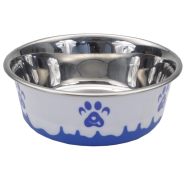 Maslow Design Bowl Paw Blue/White 54 oz