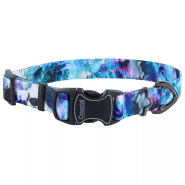 Inspire Dog Collar Rainy Day Floral Med 1"x14"-20"