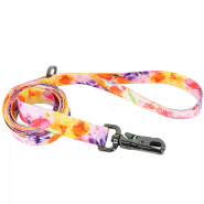 Inspire Dog Leash Sherbet Blooms Sm/Med 5/8"x6