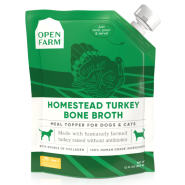 Open Farm Dog/Cat Bone Broth Topper Homestead Turkey 12 oz