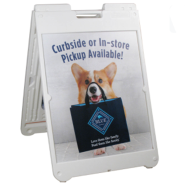 Blue Sandwich Board A-Frame Sign 2pk