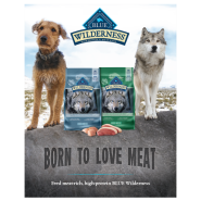 Blue Wilderness Born to Love Meat Sandwich Board Dog
