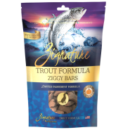 Zignature Dog Ziggy Bars LID Trout & Pumpkin Treats 12 oz