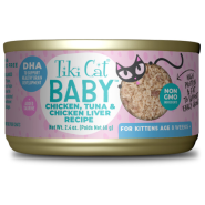 Tiki Cat Baby Chicken Tuna & Chicken Liver 12/2.4 oz