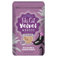 Tiki Cat Velvet Mousse GF Senior Salmon 12/2.8 oz Pouch