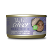 Tiki Cat Silver 11+ Chk Duck & Duck Liver in Broth 12/2.4oz