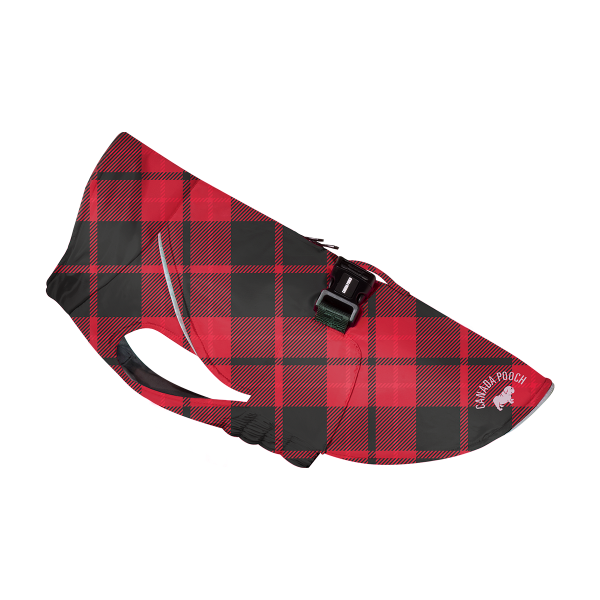 Canada Pooch The Expedition Coat 2.0 Red Plaid Size 16 Pan Pacific Pet