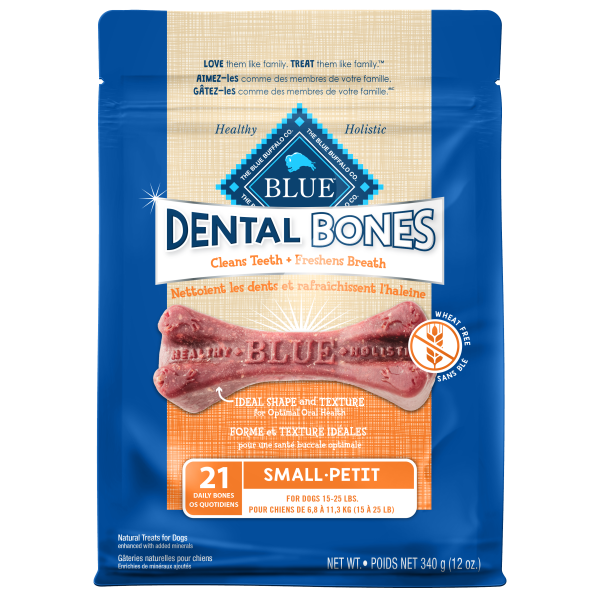 Blue Dog Dental Bones Small 12 oz EN/FR Pan Pacific Pet