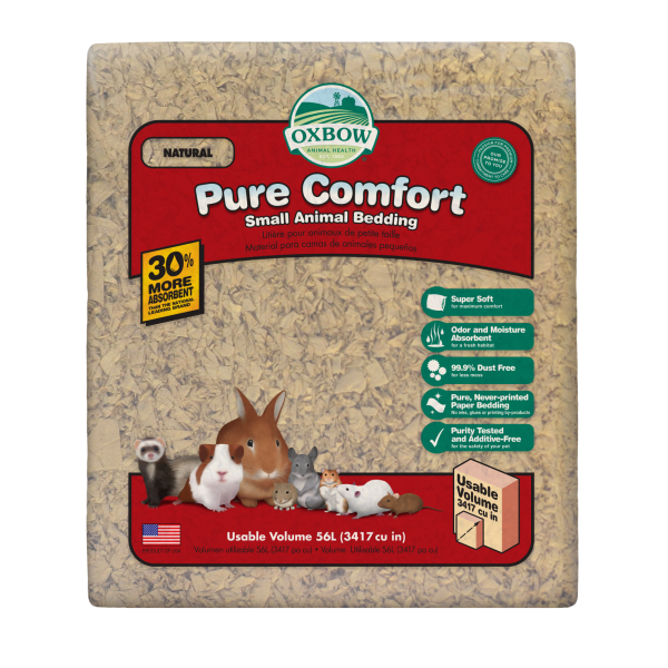 Oxbow Pure Comfort Bedding Natural 56L (3417 cu in) Pan Pacific Pet
