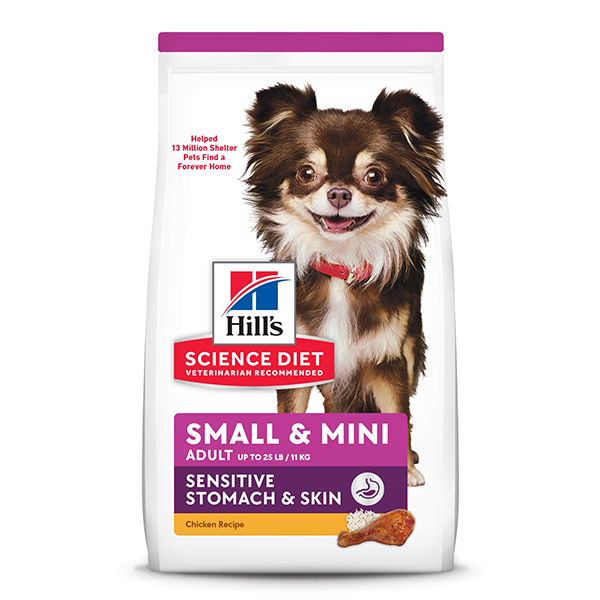 Mini Chk Hill's Science Diet Dog Adult SenstveStm&Sk Sm&Mini Chk 15lb - Pan ...