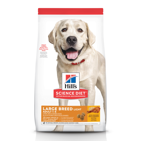 Hill's Science Diet Dog Adult Light LargeBreed Chk Meal 30lb Pan