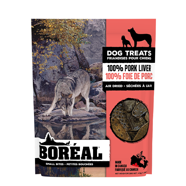 Boreal Dog Treats 100 Pork Liver Small Bites 45g Pan Pacific Pet