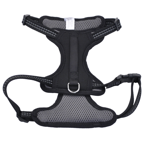 Coastal Reflective Ctrl Handle Harness Black 2030" Med Pan Pacific Pet