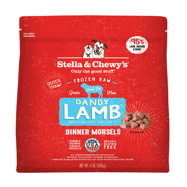 Stella&Chewys Dog Raw Dandy Lamb Morsels 4 lb Pan Pacific Pet