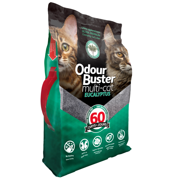 Odour Buster Cat Litter MultiCat with Eucalyptus 12 kg Pan Pacific Pet