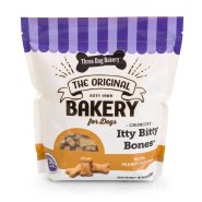 Three Dog Bakery Crunchy Itty Bitty Bones w PntButter 32 oz