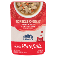 NB Platefulls Cat Salmon Tuna & Crab in Gravy Pouch 24/3oz