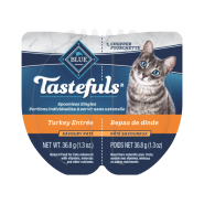 Blue Cat Tastefuls Spoonless Singles Adlt Trky Pate 10/2.6oz