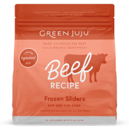 Green Juju Dog Frozen Raw Beef Sliders 3 lb