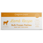 Green Juju Dog Frozen Raw Lamb Patties Bulk Box 18 lb