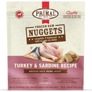 Primal Dog Raw Turkey & Sardine Nuggets 3 lb