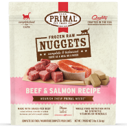 Primal Cat Raw Beef Salmon Nuggets 3 lb