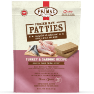 Primal Dog Raw Turkey & Sardine Patties 6 lb