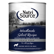 NutriSource Dog Grain Free Woodlands Select 12/13oz