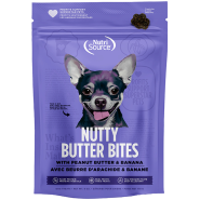 NutriSource Dog Treats Nutty Butter Bites PntBttr&Banana 6oz