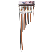 Circle T Dog Collar & Leash Combo Display Black & Tan 20pc
