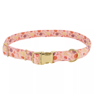 Accent Dog Metallic Collar DlctPnkFlwr X-Sm 5/8"x8"-12"