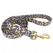 Accent Dog Metallic Leash ClscBluDmd Sm/Med 5/8"x6