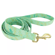 Accent Dog Metallic Leash GrcflGrnLvs Sm/Med 5/8"x6