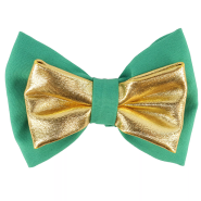 Accent Dog Metallic Collar Embellishment Green Bowtie