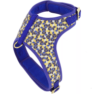 Accent Dog Metallic Harness ClscBluDmd X-Sm 5/8"x14"-16"