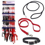 Coastal Nylon Collar and Leash Display 2 Color 88 pc