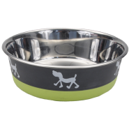 Maslow Design Bowl Pup Green/Grey 13 oz
