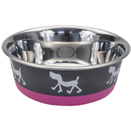 Maslow Design Bowl Pup Pink/Gray 28 oz